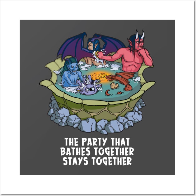 The Party That Bathes Together Stays Together Wall Art by GiveNoFox